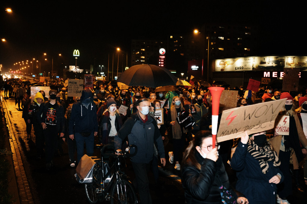 Protest Kobiet na ulicach Leszna