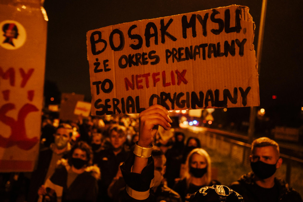 Protest Kobiet na ulicach Leszna