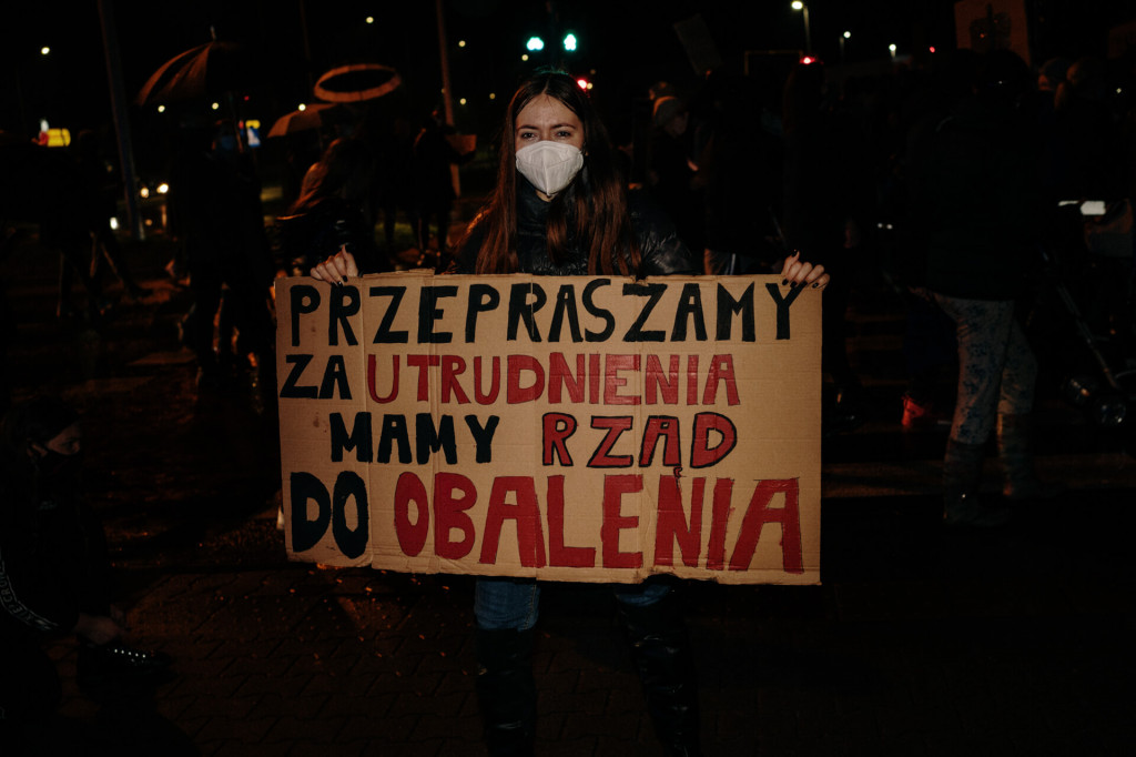 Protest Kobiet na ulicach Leszna