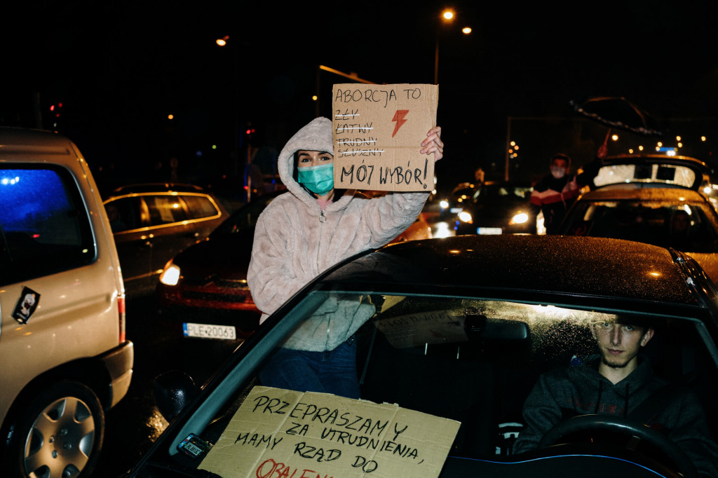 Protest Kobiet na ulicach Leszna