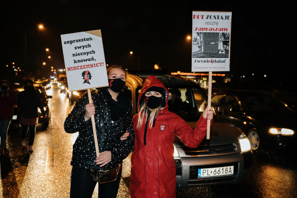 Protest Kobiet na ulicach Leszna