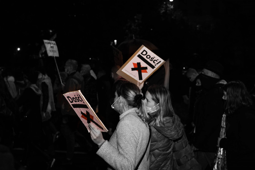 Protest Kobiet na ulicach Leszna