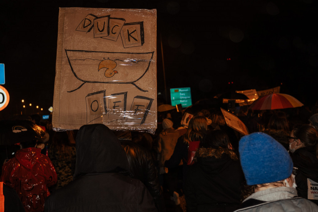 Protest Kobiet na ulicach Leszna