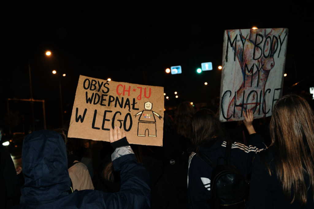 Protest Kobiet na ulicach Leszna