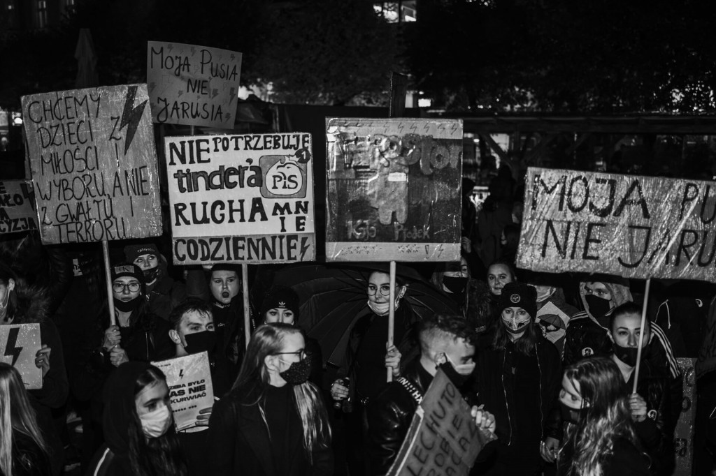 Protest Kobiet na ulicach Leszna