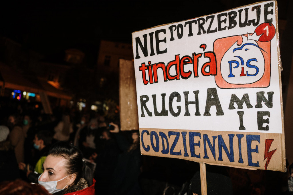 Protest Kobiet na ulicach Leszna