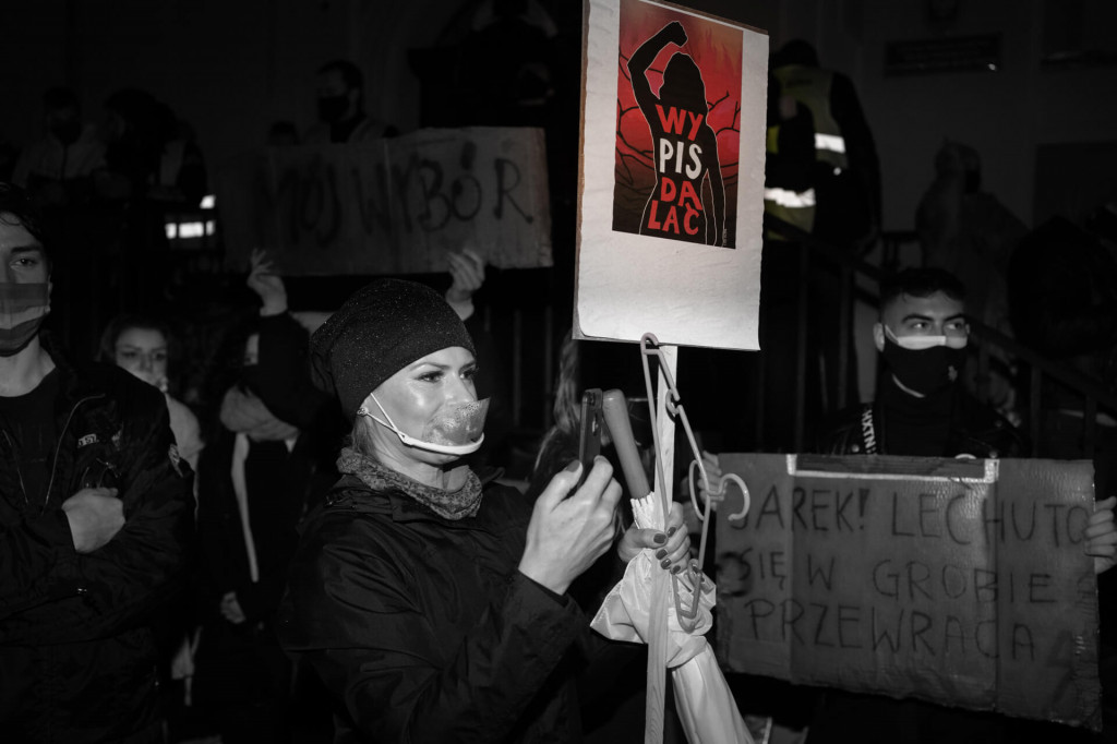 Protest Kobiet na ulicach Leszna