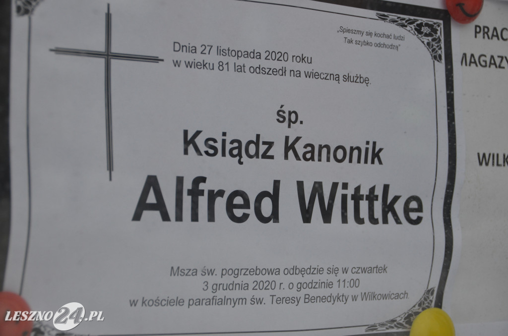 Ostatnie pożegnanie ks. Alfreda Wittke