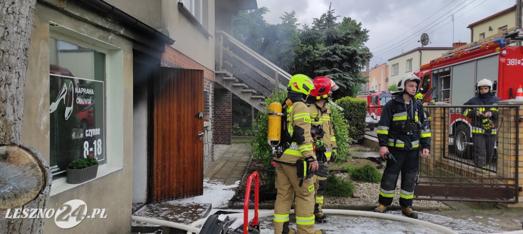 Pożar warsztatu przy ul. Żeromskiego
