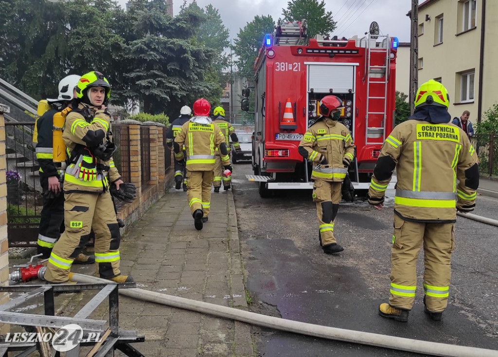 Pożar warsztatu przy ul. Żeromskiego