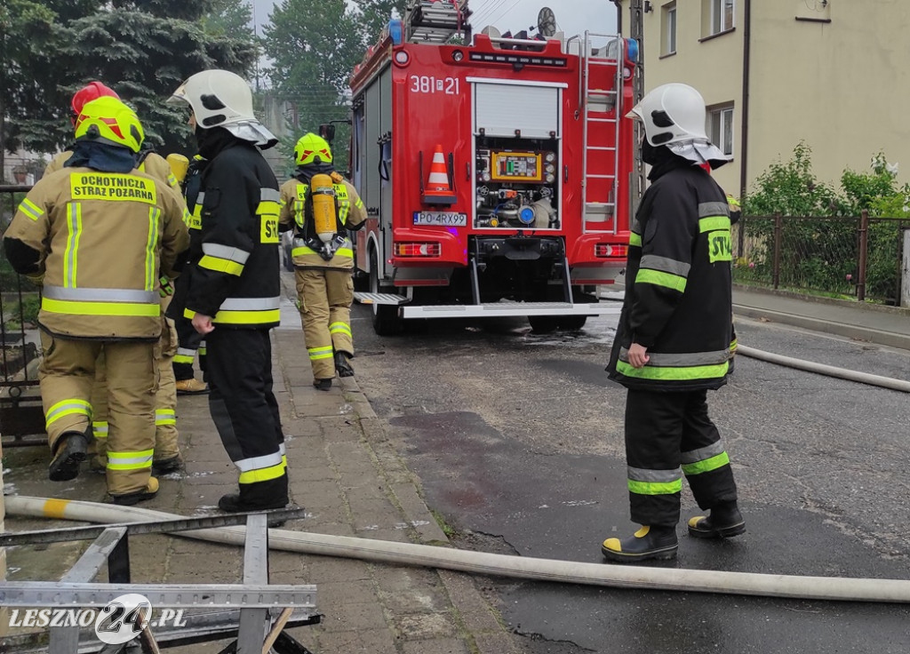 Pożar warsztatu przy ul. Żeromskiego