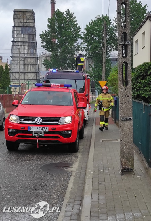 Pożar warsztatu przy ul. Żeromskiego