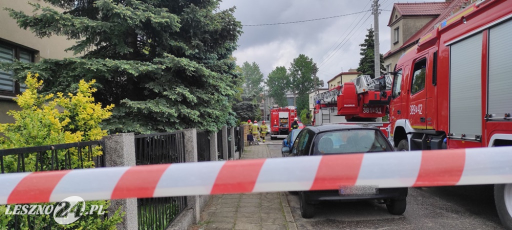 Pożar warsztatu przy ul. Żeromskiego