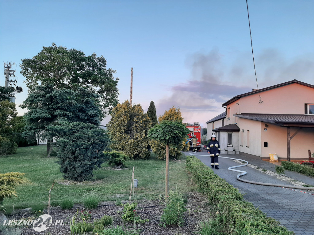 Pożar odlewni w Dobramyśli w gminie Osieczna