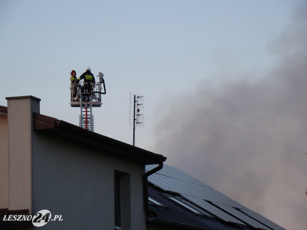 Pożar odlewni w Dobramyśli w gminie Osieczna