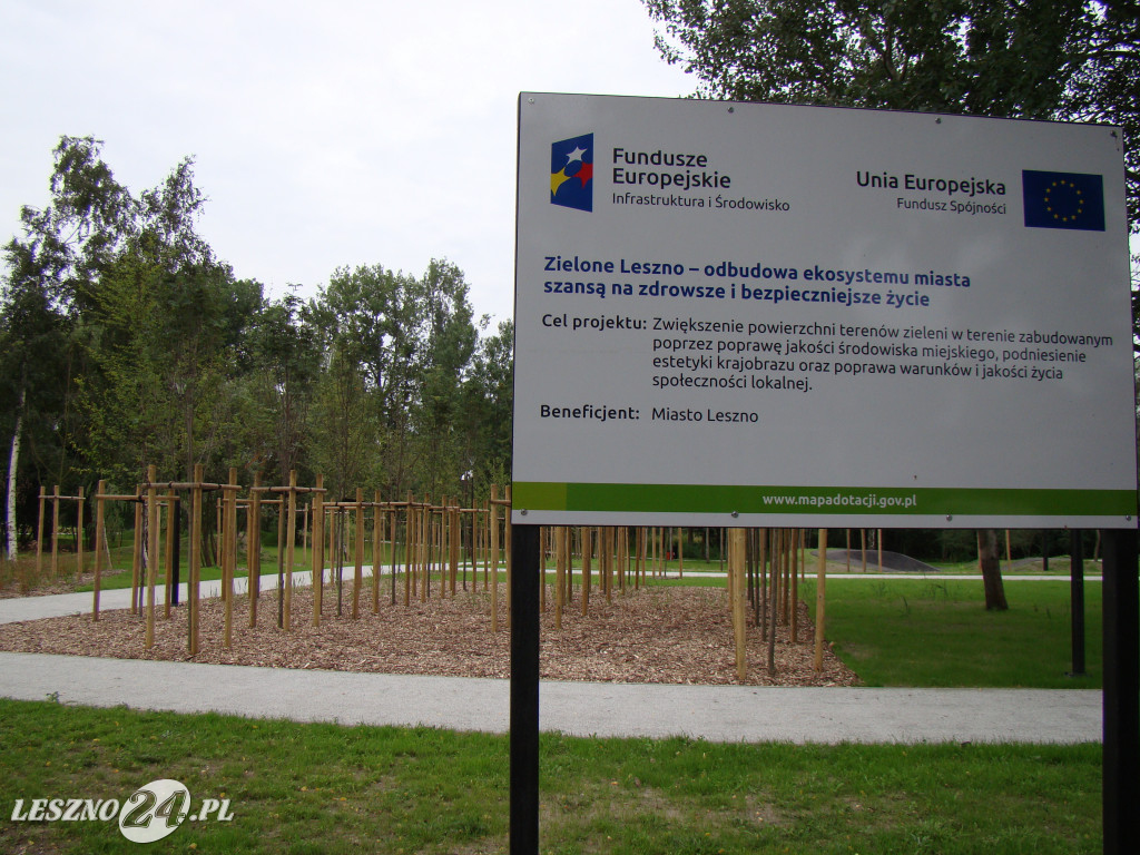 Nowy park przy ul. Unii Europejskiej w Lesznie
