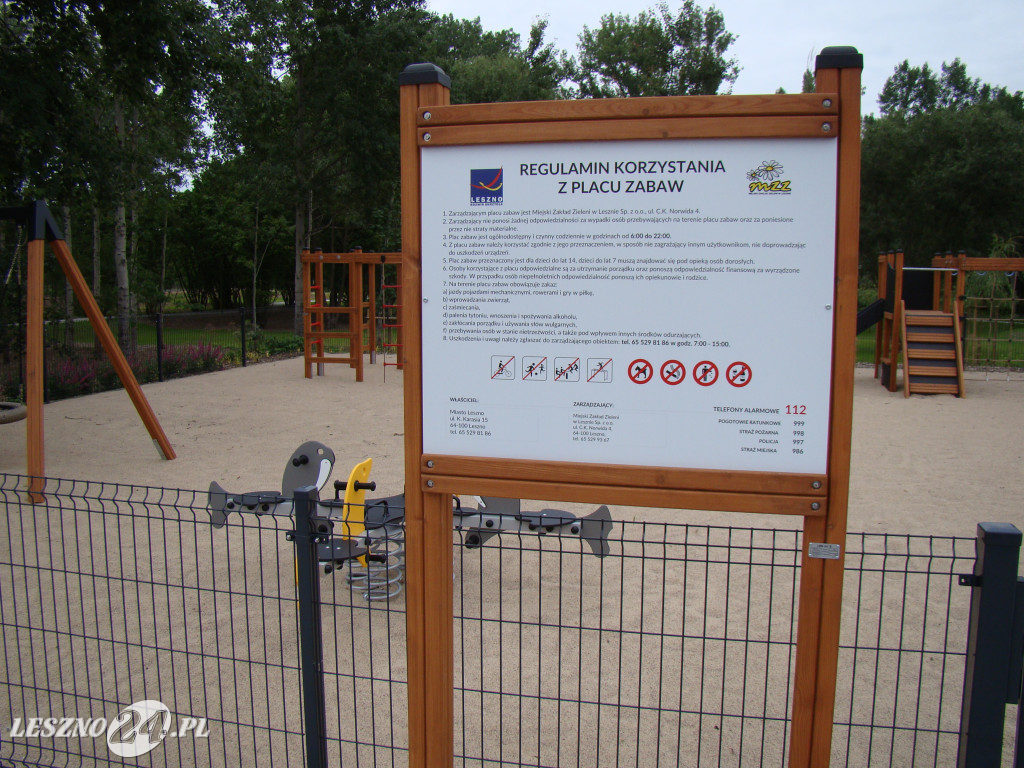 Nowy park przy ul. Unii Europejskiej w Lesznie