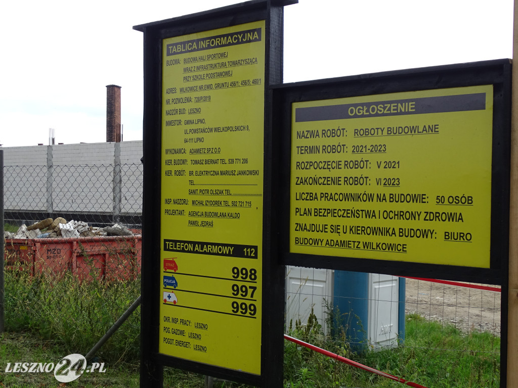 Akt erekcyjny hali sportowej w Wilkowicach