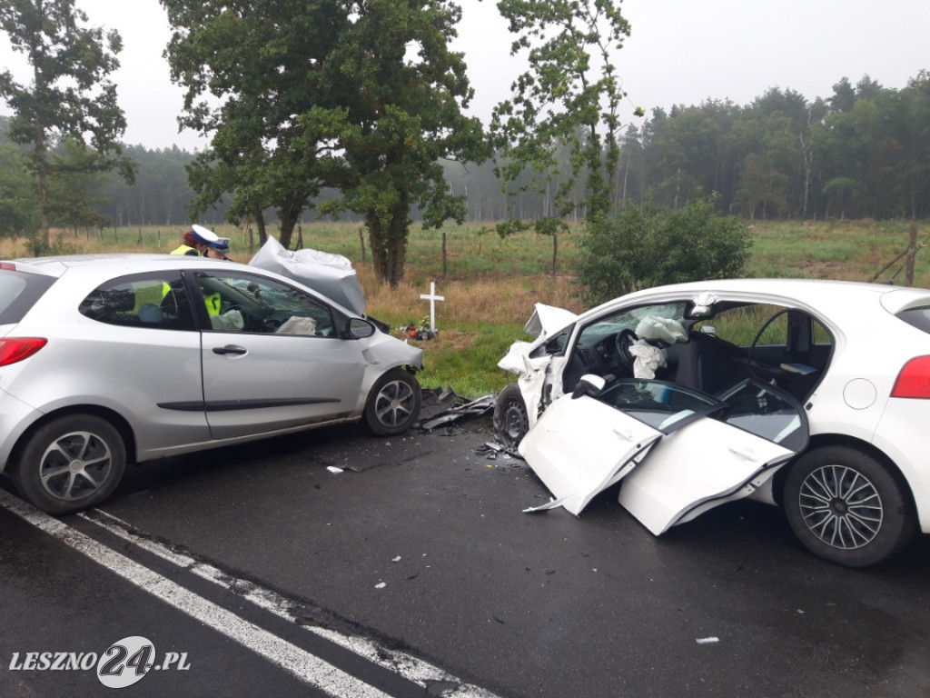 Czołowe zderzenie w okolicy Henrykowa