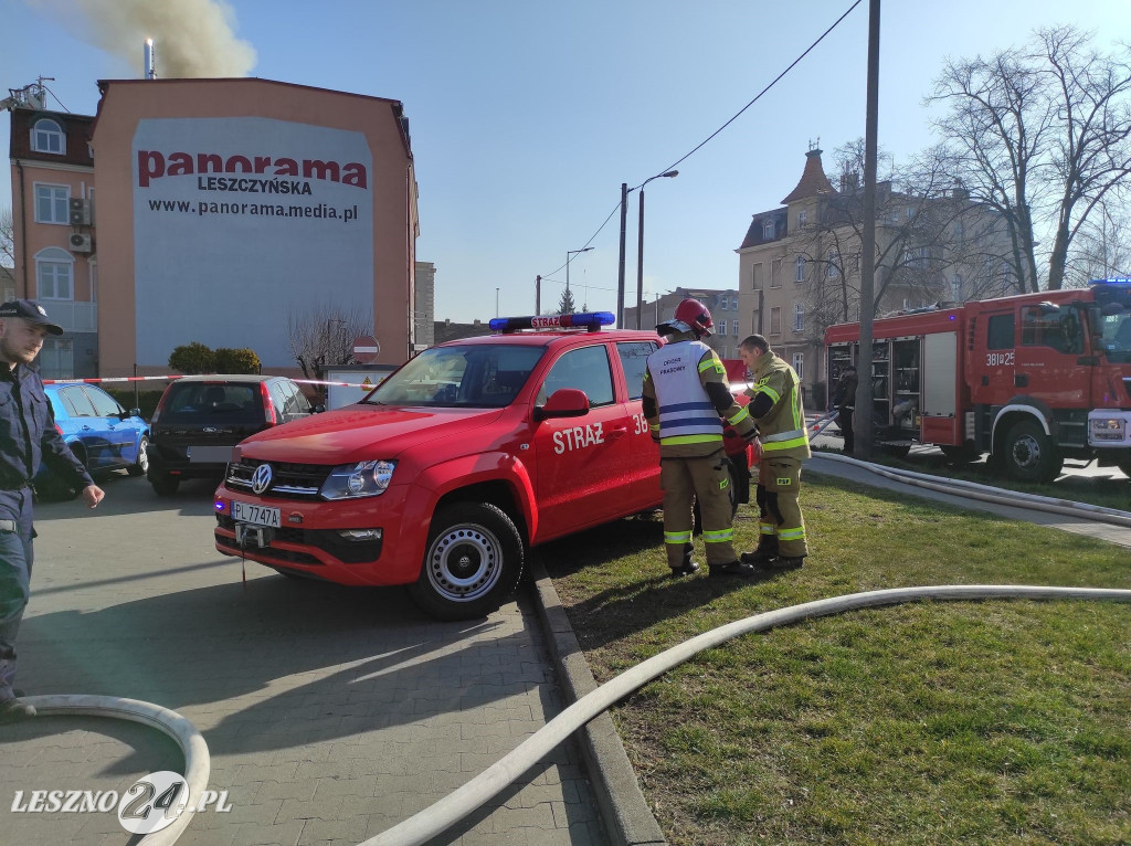 Pożar budynku Panoramy Leszczyńskiej