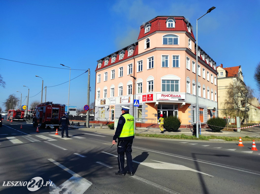 Pożar budynku Panoramy Leszczyńskiej