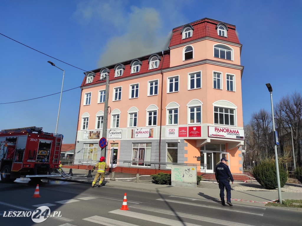 Pożar budynku Panoramy Leszczyńskiej