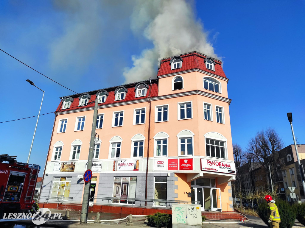 Pożar budynku Panoramy Leszczyńskiej