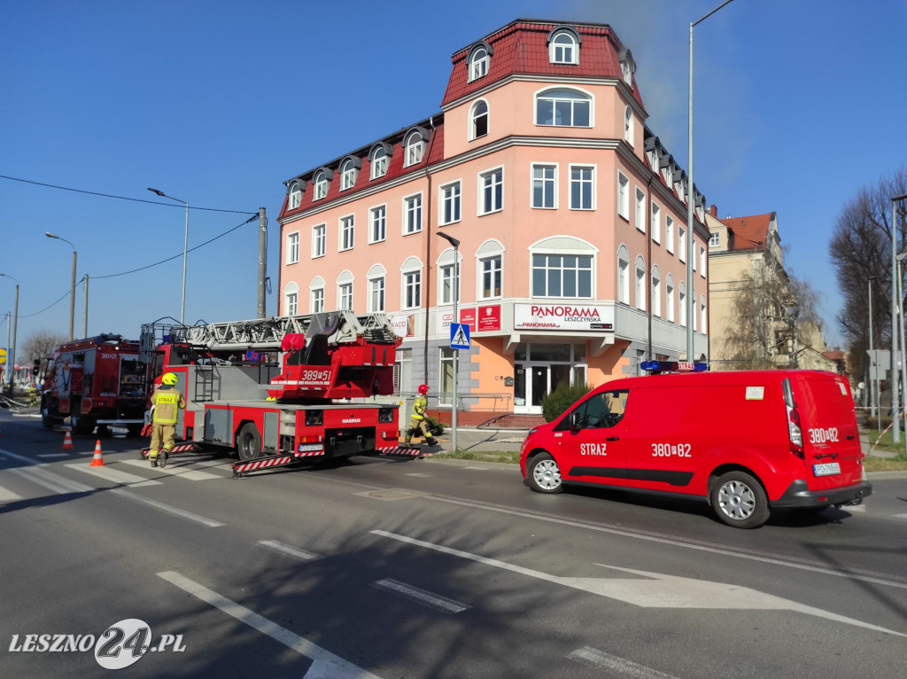 Pożar budynku Panoramy Leszczyńskiej