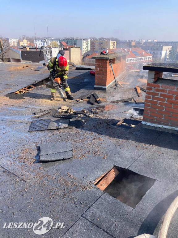 Pożar budynku Panoramy Leszczyńskiej