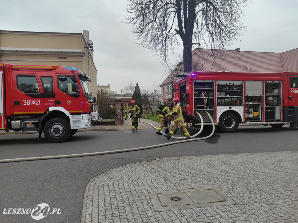 Pożar w pobliżu kościoła św. Jana