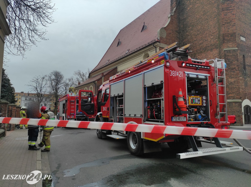 Pożar w pobliżu kościoła św. Jana