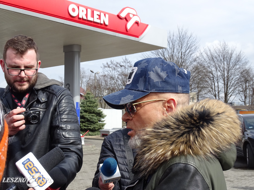 Krzysztof Rutkowski przed Akwawitem w Lesznie