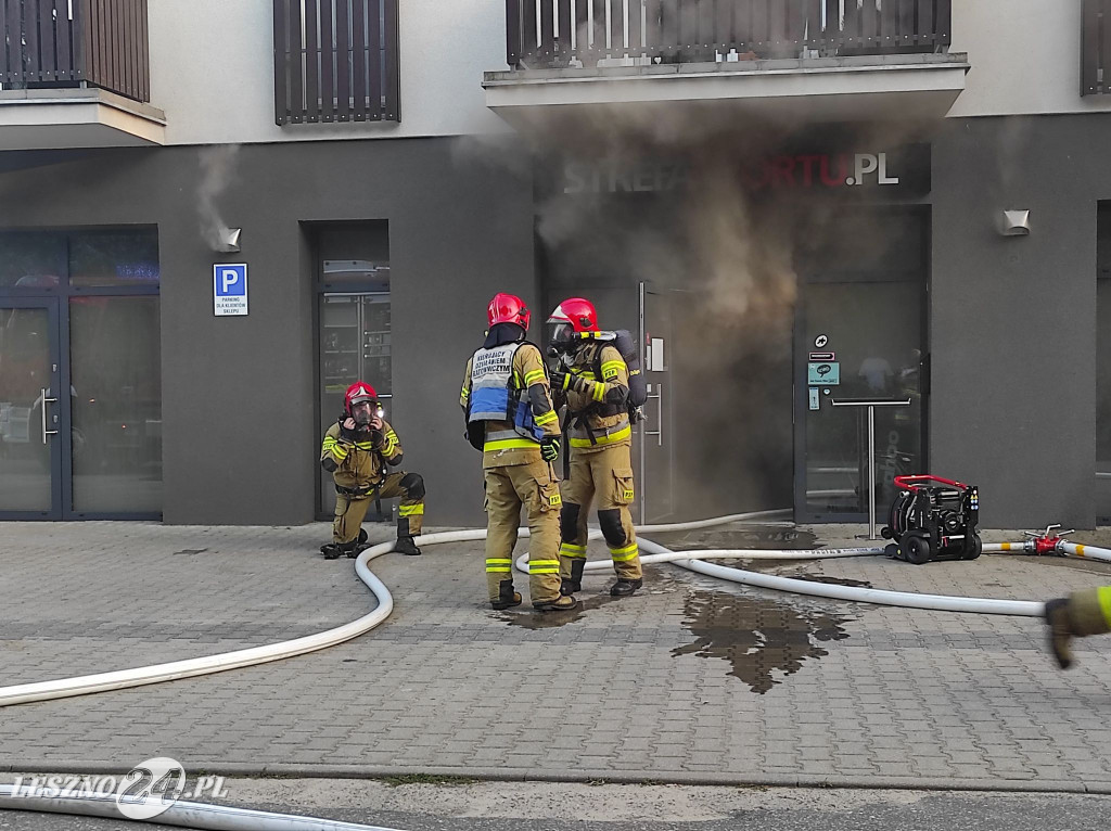 Pożar sklepu przy ulicy Cichej