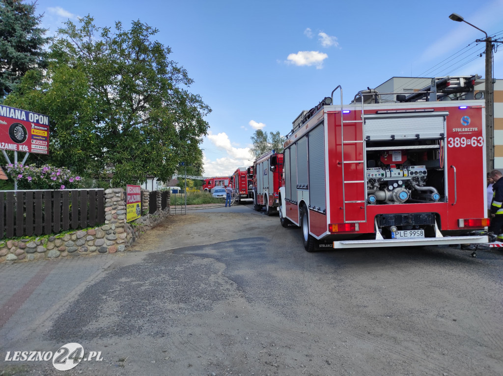 Pożar budynku gospodarczego w Gronowie