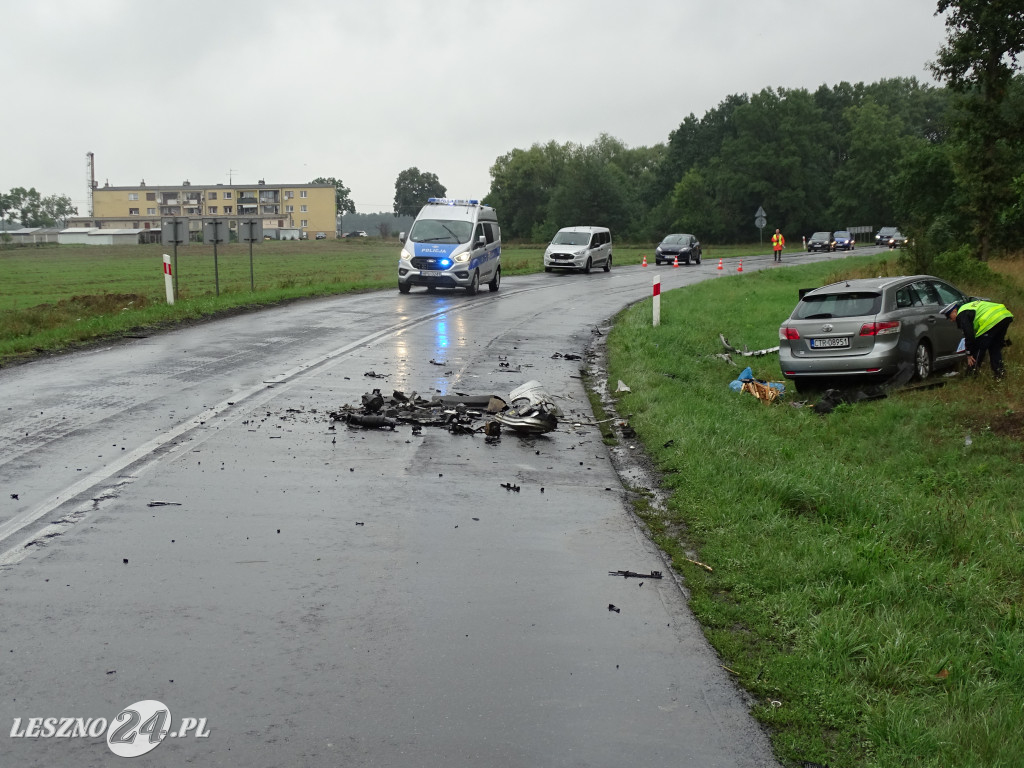 Wypadek na trasie Leszno-Góra