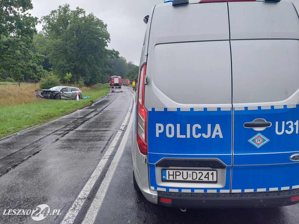 Wypadek na trasie Leszno-Góra