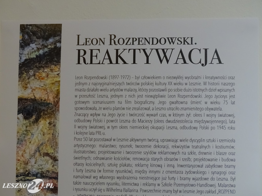 Otwarcie wystawy prac Leona Rozpendowskiego