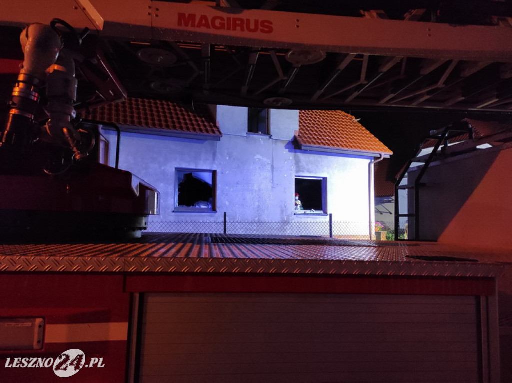 Pożar od pioruna na Zatorzu