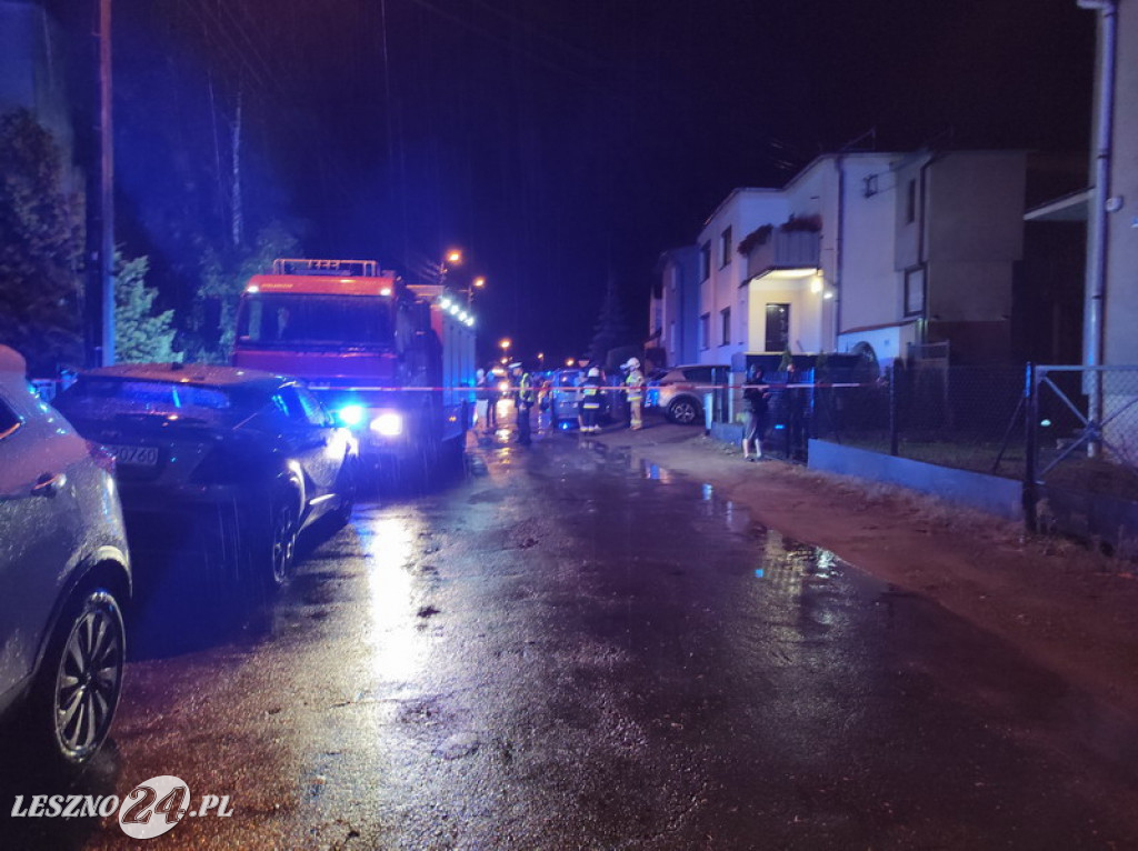 Pożar od pioruna na Zatorzu