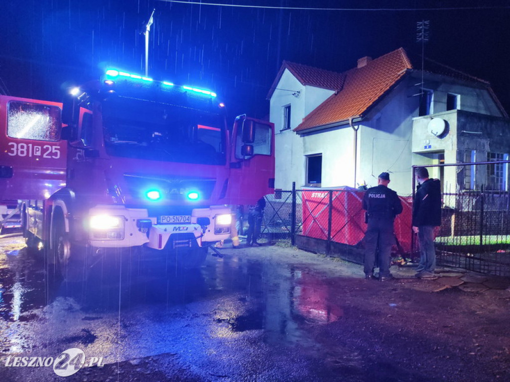 Pożar od pioruna na Zatorzu