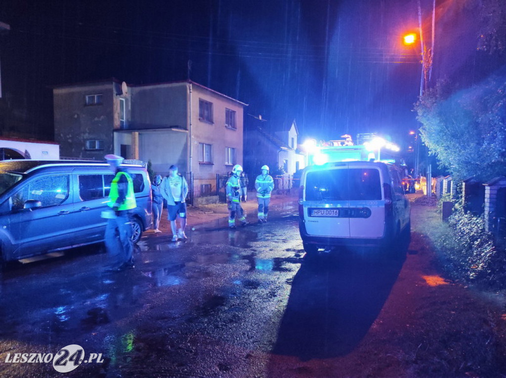 Pożar od pioruna na Zatorzu