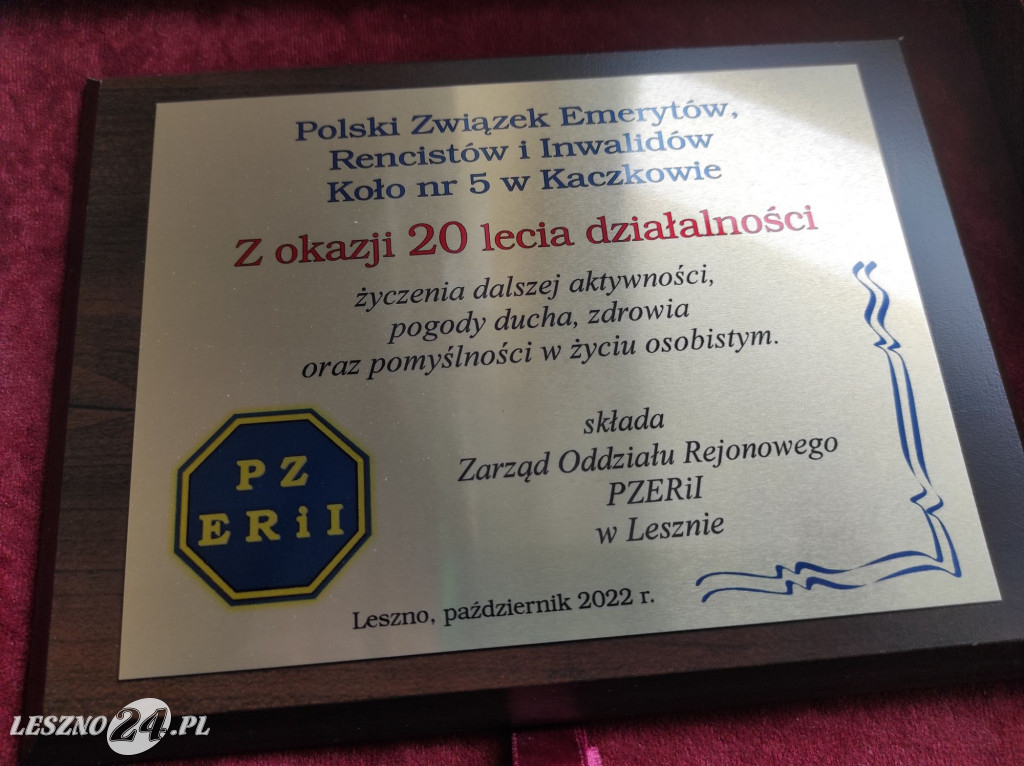 20 lat Koła PZERiI w Kaczkowie