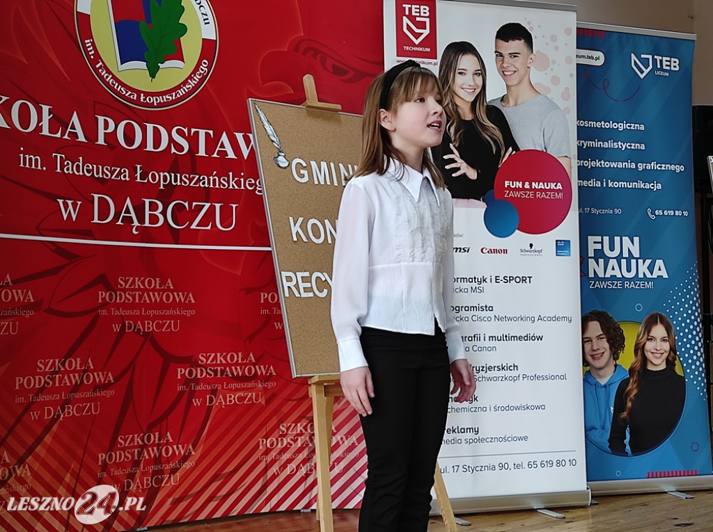 Recytatorzy nagrodzeni w Kaczkowie