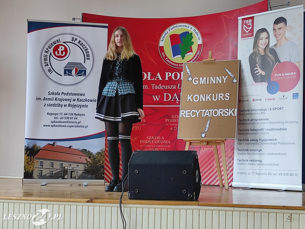 Recytatorzy nagrodzeni w Kaczkowie
