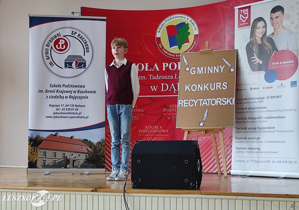 Recytatorzy nagrodzeni w Kaczkowie