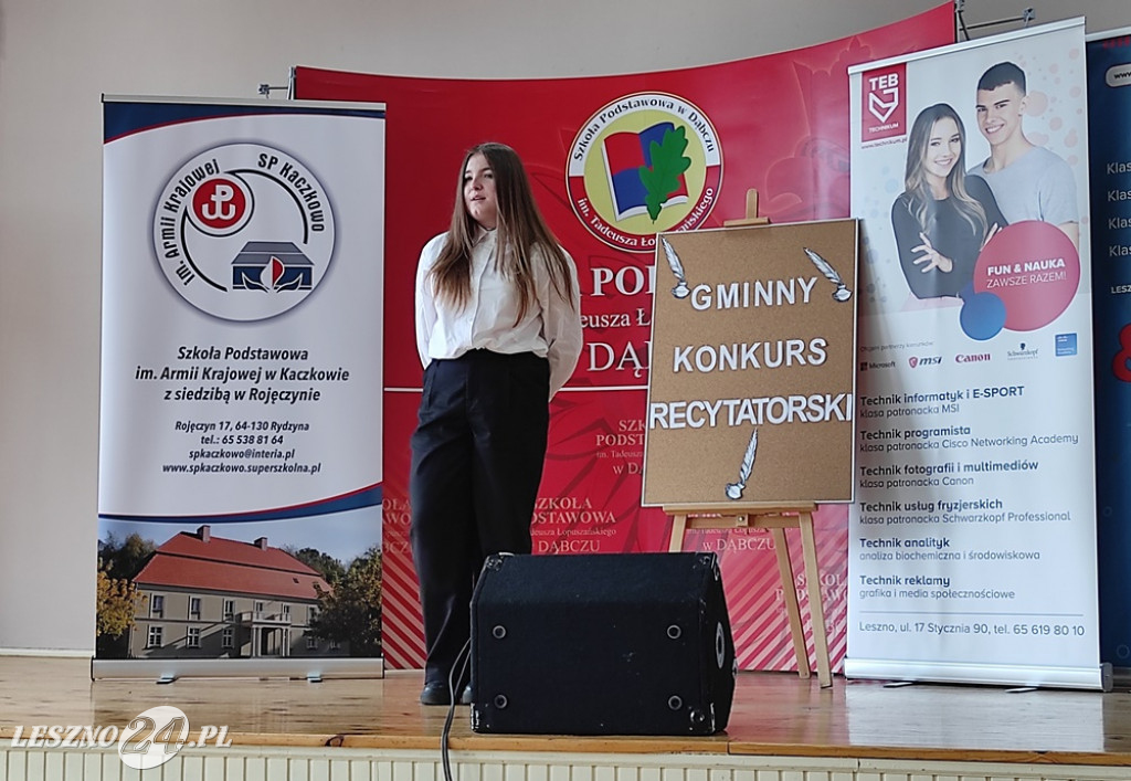 Recytatorzy nagrodzeni w Kaczkowie