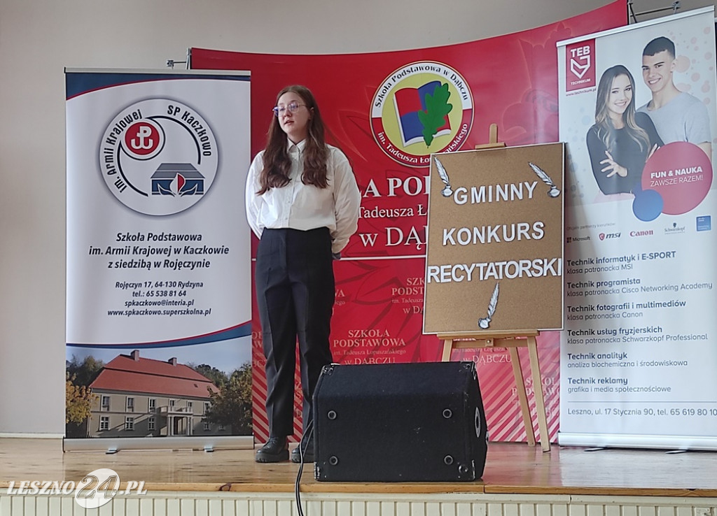 Recytatorzy nagrodzeni w Kaczkowie