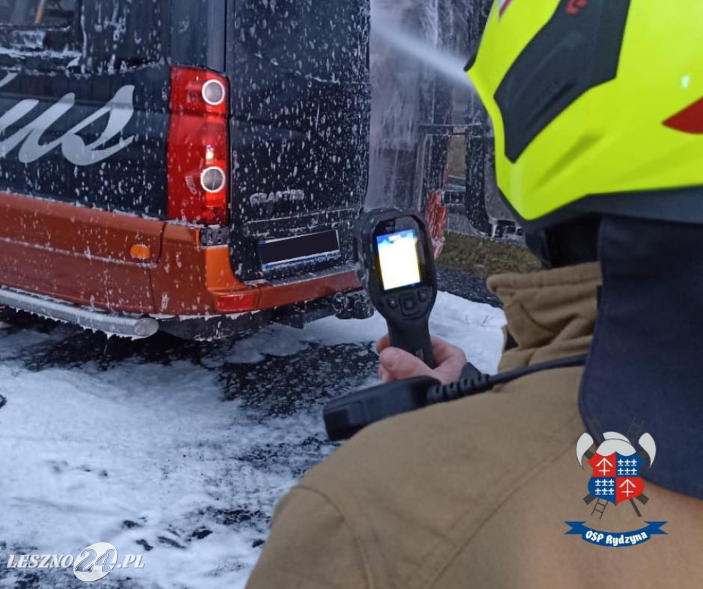 Na ekspresówce spalił się bus