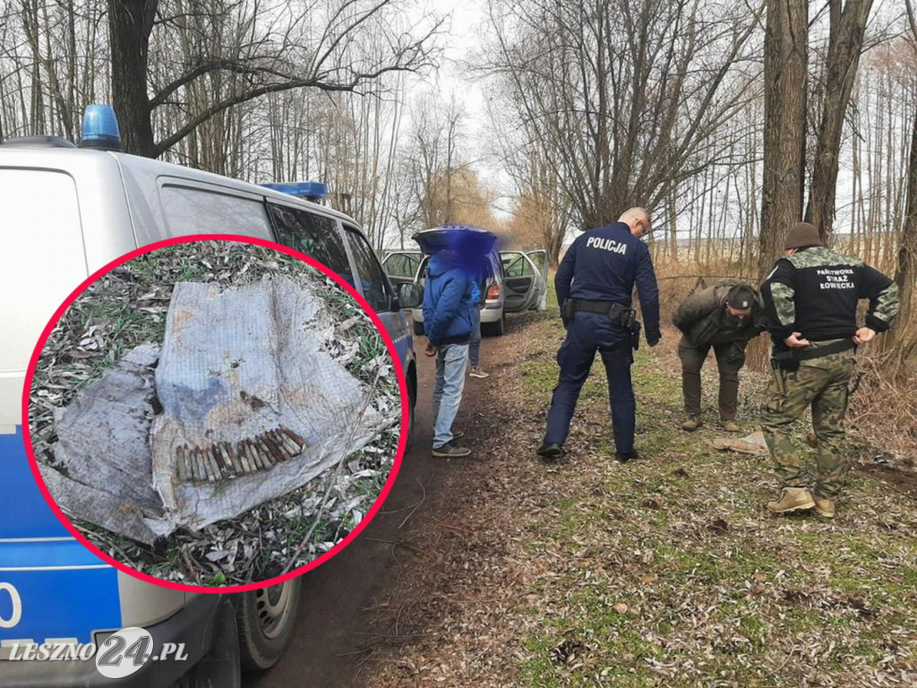 Mężczyzna z pociskami zatrzymany w lesie
