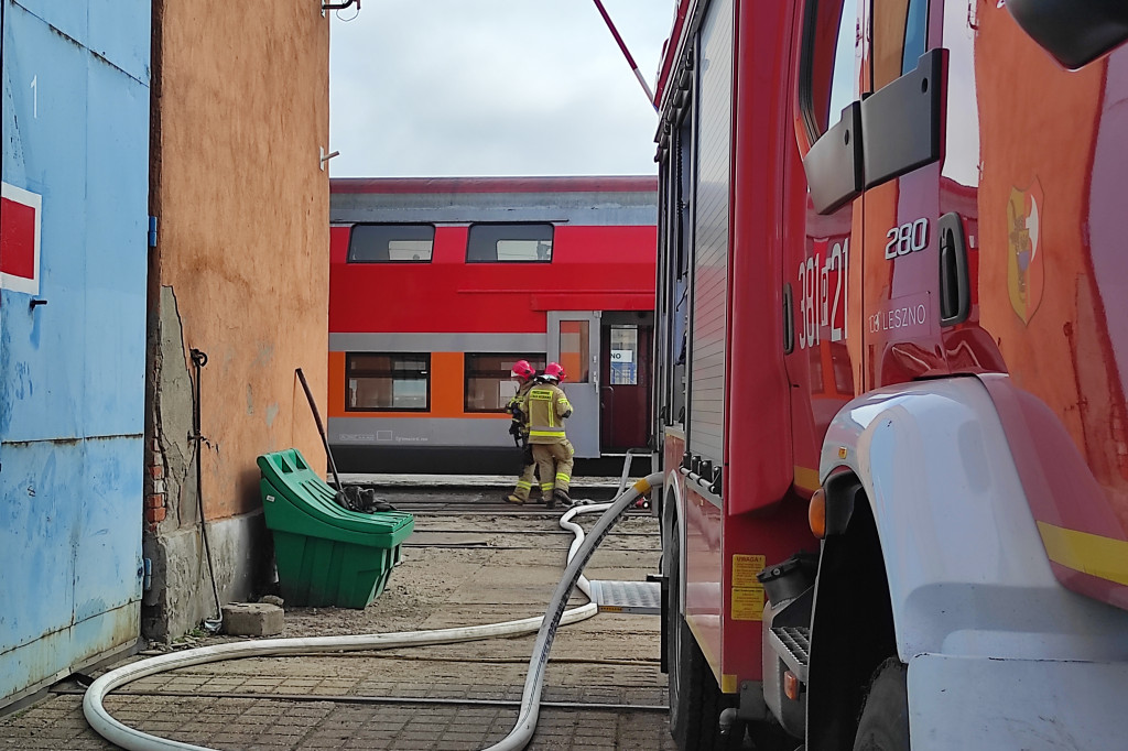 Palił się wagon
